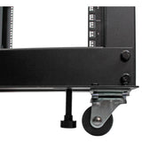 EAN 0065030858519 - StarTech.com 4POSTRACK25U armario rack Rack o bastidor independiente Negro imagen 6