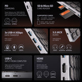 EAN 8595247909015 - Axagon HMC-KB-NRD base para portátil y replicador de puertos Alámbrico USB 3.2 Gen 1 (3.1 Gen 1) Type-C G imagen 3