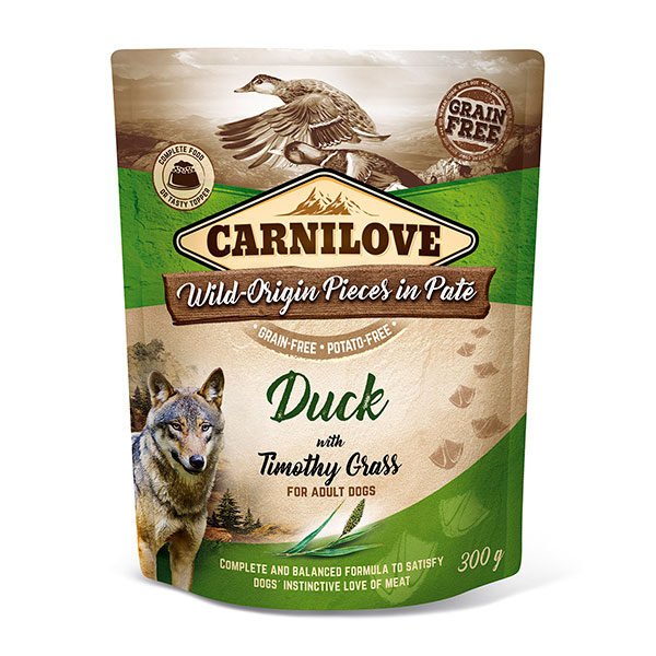 Carnilove Dog Pouch Duck & Timothy Grass - Comida Húmeda Para Perros - 300g