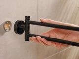 Tesa Moon Black Soporte Para Toallas Montado En Pared Negro