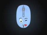 Inca Wrls Raton 1200dpi 3tamen 2.4ghzusb-A Weeny Emoji Bl