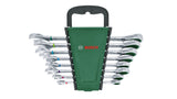 Bosch Powertools Schraubenschlüssel Mit Ratsche Set, 8-Piezas (Verde/Negro) 1600a027ps