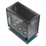 Caja Semitorre Atx Floatron F1 A-Rgb Negro Darkflash Int: 3x2'5, 2x3'5 / 1xusb-C, 2xusb3.0 / Audio Hd In/Out / Negro