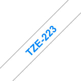 EAN 4977766685146 - Brother TZE-223 cinta para impresora de etiquetas Azul sobre blanco imagen 1