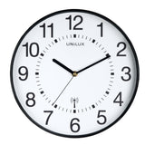 Reloj De Pared Unilux Inalámbrico  Wave Ø 30 Cm Blanco Negro