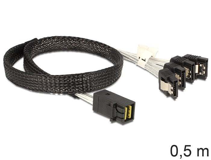 Delock Cable Mini Sas Hd A X4 Sata 7pin 0.50m 83392