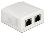 Delock 86197 Roseta Con 2 Toma Red Cat. 6a Lsa De Pared
