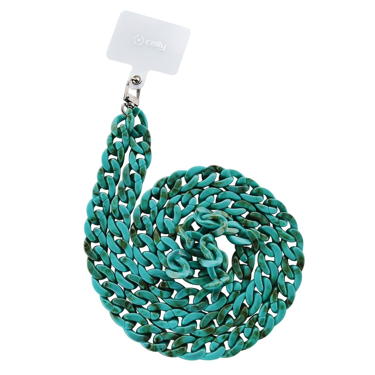 Celly Marble Effect Neck Strap With Badge 1.2 (M) Blue Lacetmarblebl