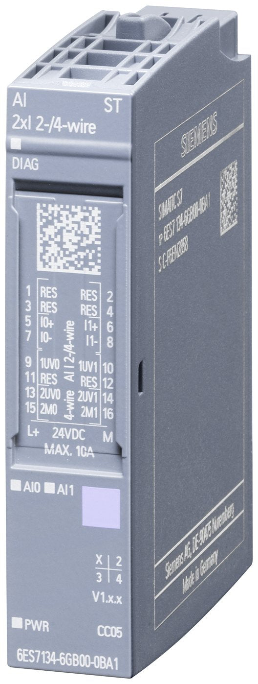 Siem 6es7134-6gb00-0ba1 Simatic Et 200sp, Analoges Eingangsmodul, Ai 2xi 2 - 4-W