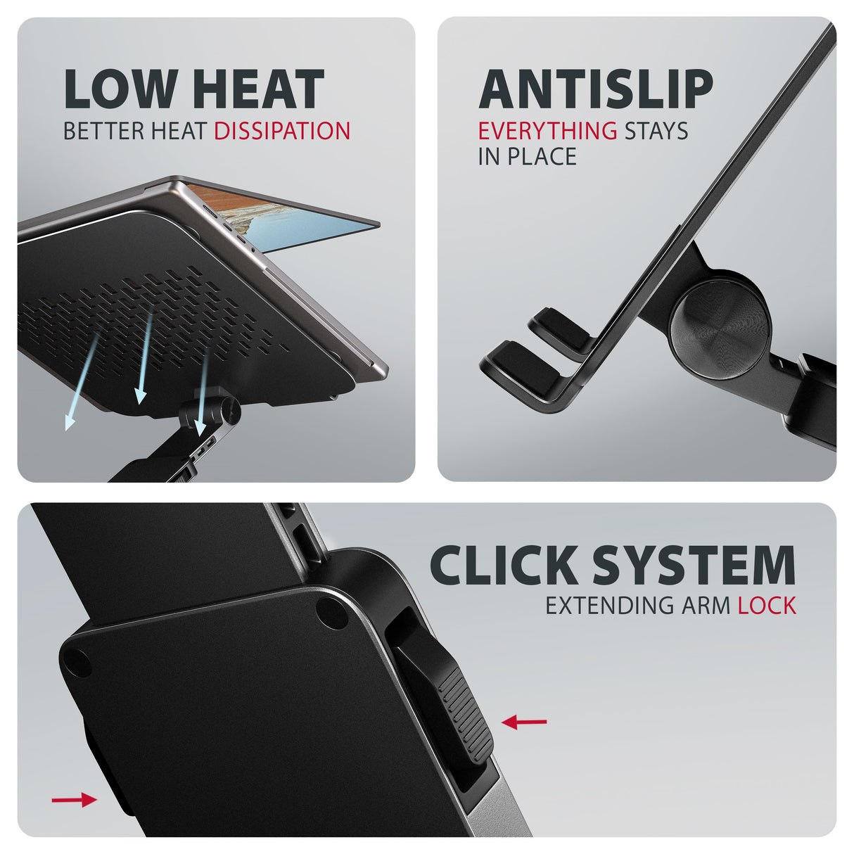 EAN 8595247909206 - Axagon STND-LRB Laptop-Ständer, 360° drehbar, Doppelgelenk, verlängerbar Soporte para ordenador portátil  imagen 5