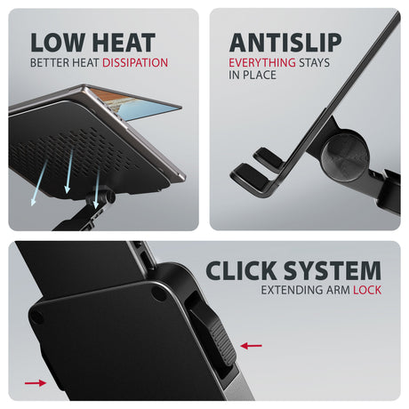 EAN 8595247909206 - Axagon STND-LRB Laptop-Ständer, 360° drehbar, Doppelgelenk, verlängerbar Soporte para ordenador portátil  imagen 5