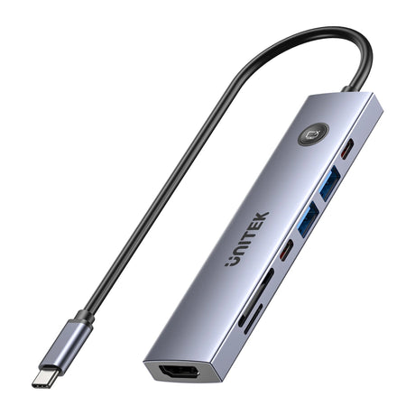 EAN 4894160059444 - UNITEK H1124AGY01 hub de interfaz 2 x USB 3.2 Gen 1 (3.1 Gen 1) Type-B Gris imagen 1