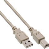 Cable Inline Usb 2.0 Tipo A Macho A Tipo B Macho Beige 1m