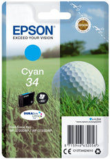 Tinta Original Epson 34 Cyan Para Wf-3720dwf,3725dwf