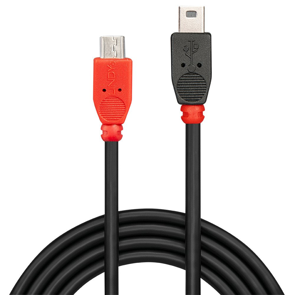 Lindy 31718 Cable Usb Usb 2.0 1 M Micro-Usb B Mini-Usb B Negro