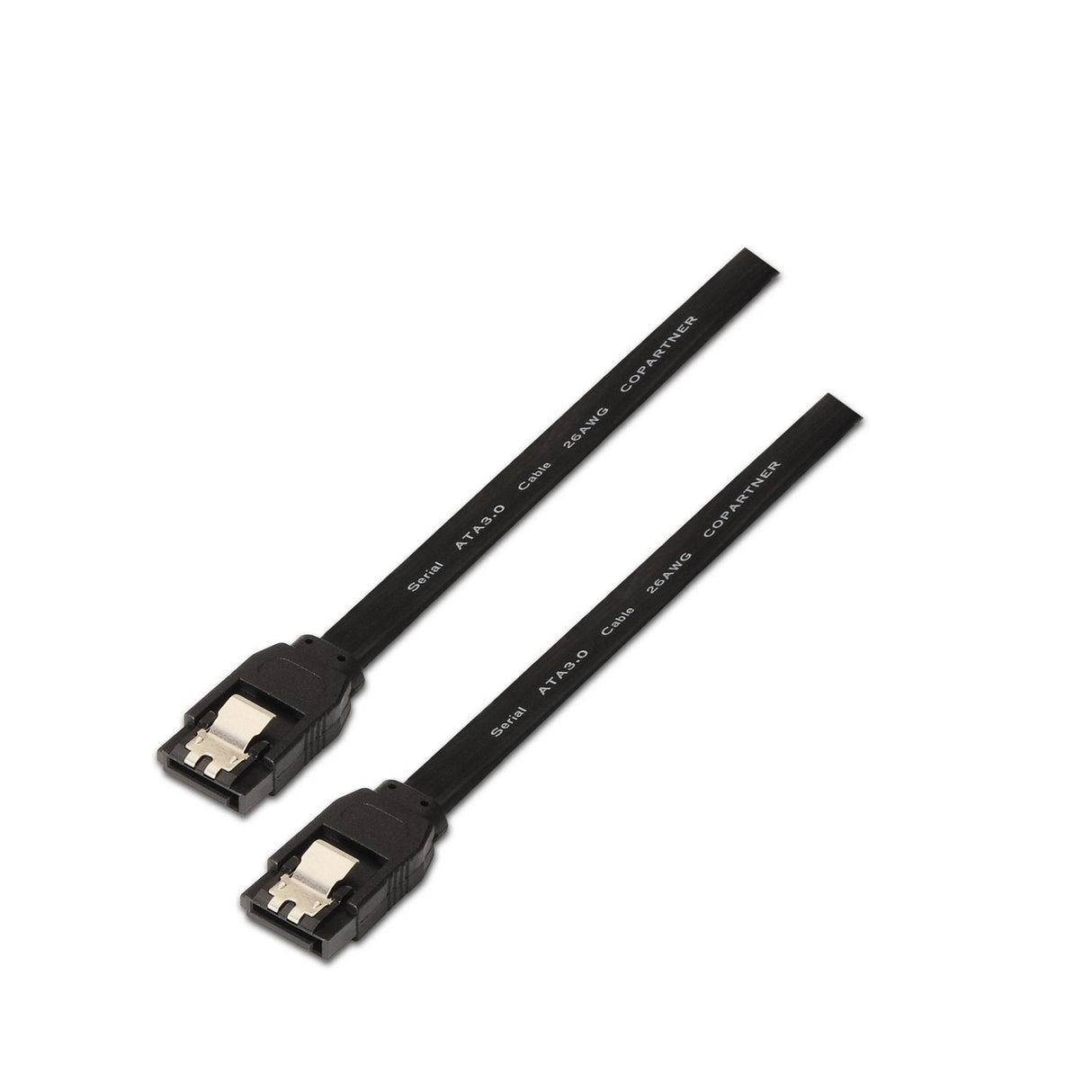 Aisens Cable Sata Iii Datos 6g Con Anclajes - 0.50m Para Disco Duro / Ssd - Negro