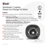 EAN 8719214472795 - CLUB3D USB KFZ-Ladegerät 1xUSB C A 63W 12/24V retail imagen 7