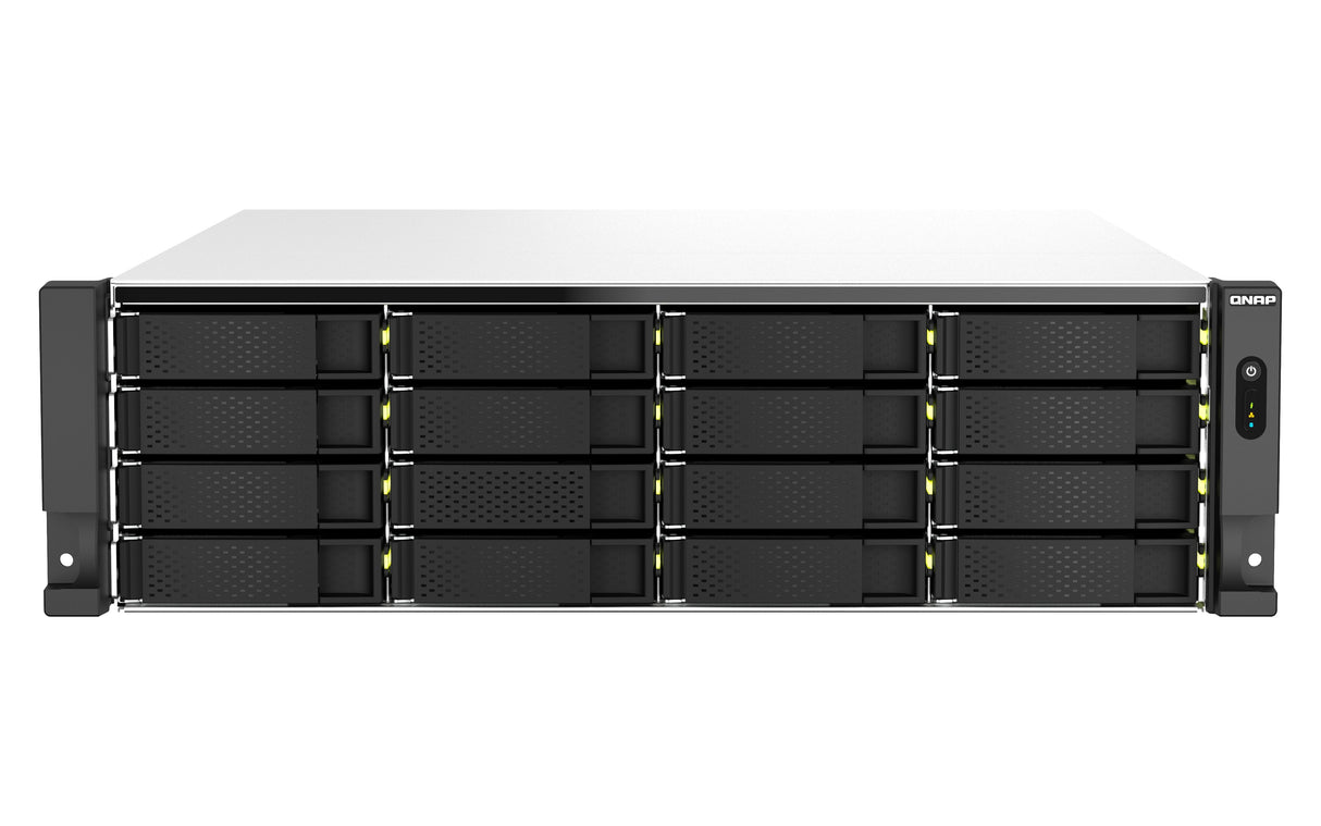 EAN 4711103082263 - QNAP TS-H2287XU-RP NAS Bastidor (3U) Intel Xeon E E-2378 64 GB DDR4 0 TB QuTS hero Negro, Blanco imagen 1