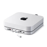 Satechi Aluminum Do Mac Mini Usb-C (Usb-C, 3x Usb-A, Czytnik Kart Micro/Sd, Jack Port) (Srebrny)