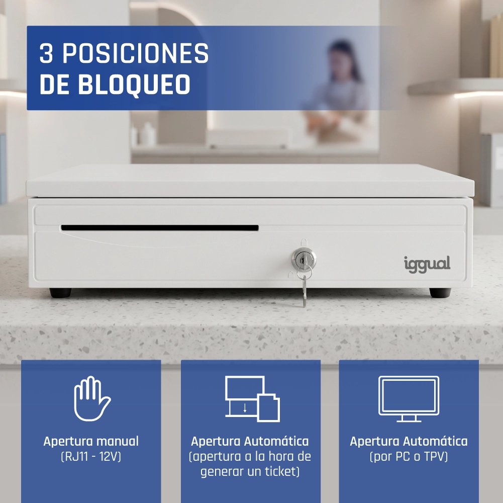 EAN 8435364318782 - iggual IRON-30PW Cajón de efectivo electrónico imagen 7
