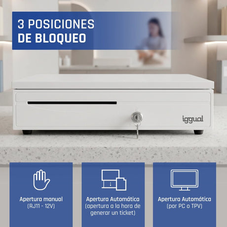 EAN 8435364318782 - iggual IRON-30PW Cajón de efectivo electrónico imagen 7