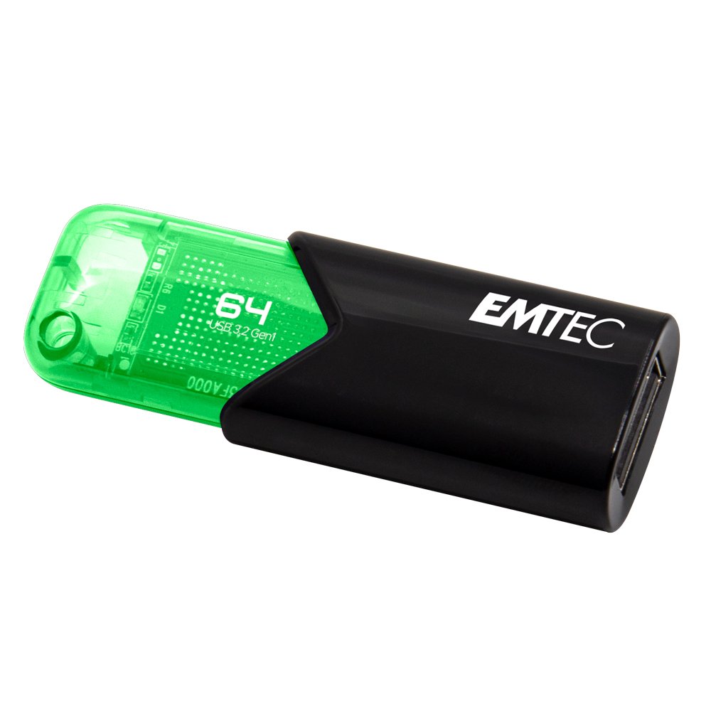 Pendrive Emtec Usb-Stick 64 Gb B110  Usb 3.2 Click Easy Green