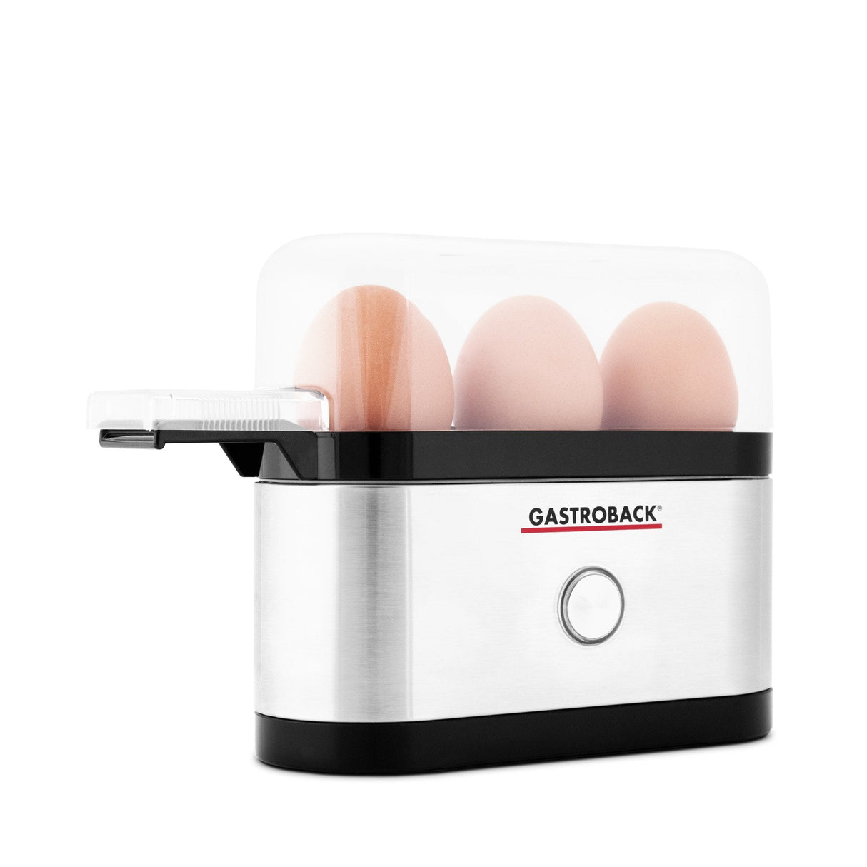 Cuecehuevos Gastroback Mini 3 Huevos 350 W Negro, Acero Inoxidable