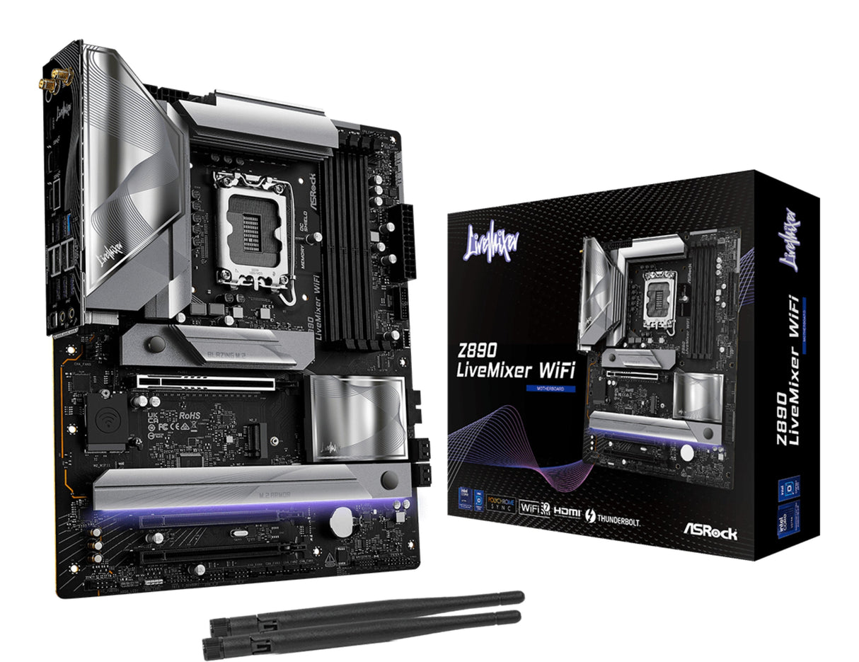 EAN 4710483949715 - Asrock Z890 LiveMixer WiFi Intel Z890 LGA 1851 (Socket V1) ATX imagen 1