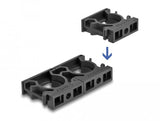 Delock 60482 Organizador De Cables Pasacables Negro 8 Pieza(S)