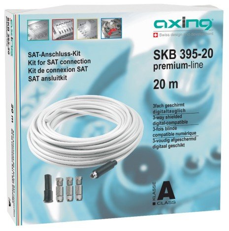 Axing Koaxialcableset 20m Skb 395-20 Schirmungsma 100db Bei 30...1000mhz