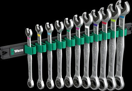 Wera 9630 Banda Magnética 6000 Joker 1, 11 Piezas, Llave De Trinquete Con Anillo De Llave Y Función De Sujeción 5020014001