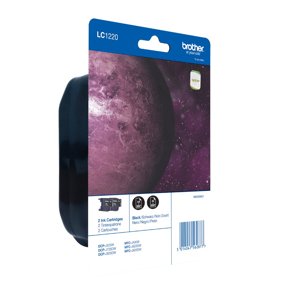 Brojoher Tinta Lc1220bkbp2 / Lc-1220bkbp2 Paquete Doble Negro