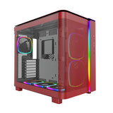Caja Montech King Pro 95, Roja, Vidrio Templado X 2 King95pror