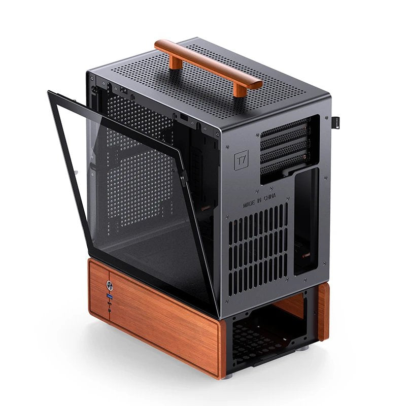 Jonsbo T7 Pc-Gehäuse, Midi-Tower, Matx, Tempered Glass - Schwarz