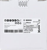 Disco Abrasivo De Fibra Bosch X-Lock R574 Best For Metal, Ø 125 Mm, K24 (Diámetro 22,23 Mm)