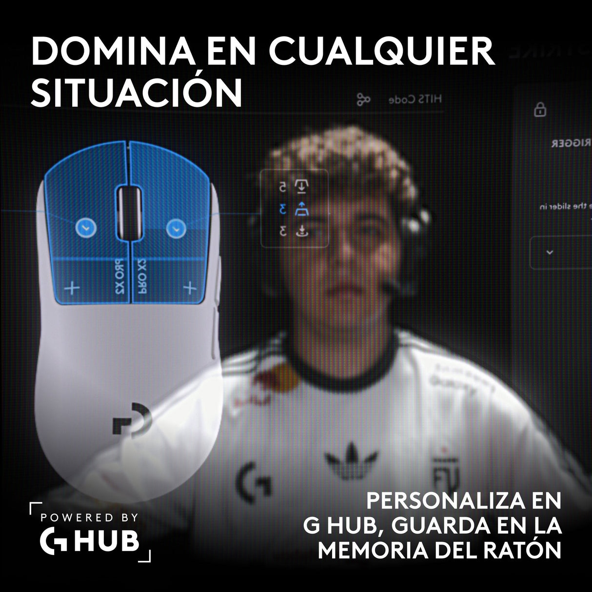 Ratón Logitech G Pro X2 Superstrike  Óptico Inalámbrico 2.4 Ghz Receptor Usb De Logitech Lightspeed