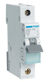 Hager Leitungsschutzschalter Mbn116 ** 1polig 6ka B-16a 1m