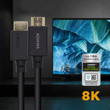 Aisens Cable Hdmi V2.1 Certificado Ultra Alta Velocidad 8k@60hz 48gbps - A/M-A/M - 0.50m - Negro
