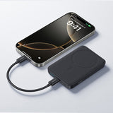 Power Bank Baseus  Enerfill Fm11 Ultra-Mini Magnetic (Magsafe Compatible), 22.5w, 10000 Mah, With Type-C Cable 0,30m, Black Eu (P1008210e123-00)
