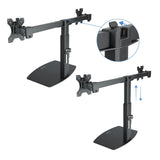 Tooq Soporte De Mesa Para 2 Monitores De 17"-27" - Regulacion De Altura Por Piston De Gas - Gestion De Cables - Peso