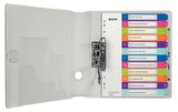 Leitz Wow Indice De Plastico Imprimible Multicolor 12 Pestañas - Multitaladro - Formato A4 - Color Translucido
