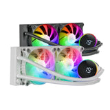 Refrigeracion Liquida Frgb Ml-Lcd 240 Blanco Mars Gaming Intel Lga 2066/ 2011/ 1700/ 1200/ 1156/ 1155/ 1151/ 1150 / Amd Am5/ Am4/ Am3+/ Am3/ Am2+/ Am2/ Fm2/ Fm1/ Pantalla Lcd/ 2x120mm/ Iluminación Argb/ Tdp Hasta 500w