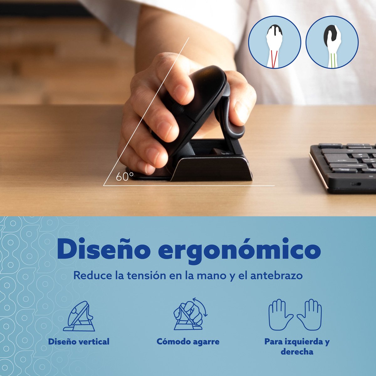 EAN 8719274491927 - R-Go Tools RGOTWBMWLBL ratón Oficina Ambidextro Bluetooth + USB Type-A Óptico 2400 DPI imagen 9