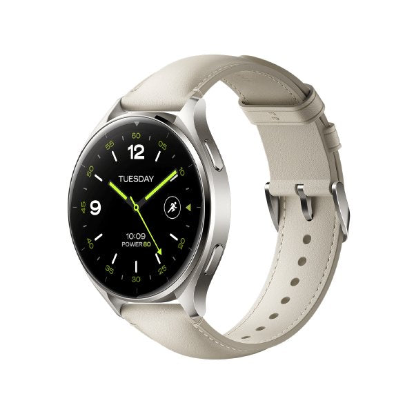 Smartwatch Xiaomi Watch 2 Titan Gray Case With White Leather Strap