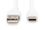 Cable Digitus Usb 2.0 Typ C -A Silikon M M 2m Blanco