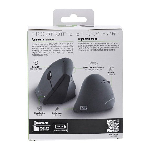 EAN 3303170113967 - T'nB MWERGOVBT ratón mano derecha Bluetooth + USB Type-A 1600 DPI imagen 7