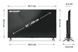 EAN 5905683272841 - Sharp 43HP5265E Televisor 109,2 cm (43") 4K Ultra HD Smart TV Wifi Negro imagen 9