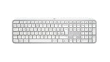 Teclado Español Logitech Mx Keys S Rf Wireless + Bluetooth Qwerty Aluminio, Blanco