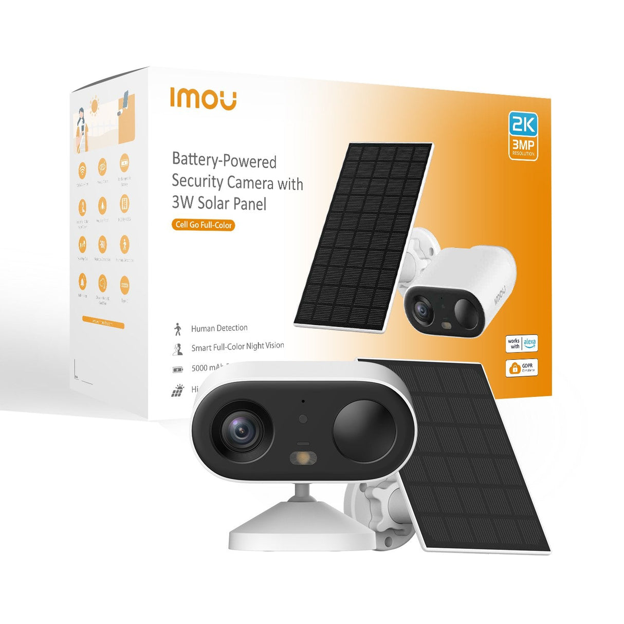Imou Cell Go Full Color Kit Bala (Forma) Cámara De Seguridad Ip Exterior 2304 X 1296 Pixeles Techo/Pared