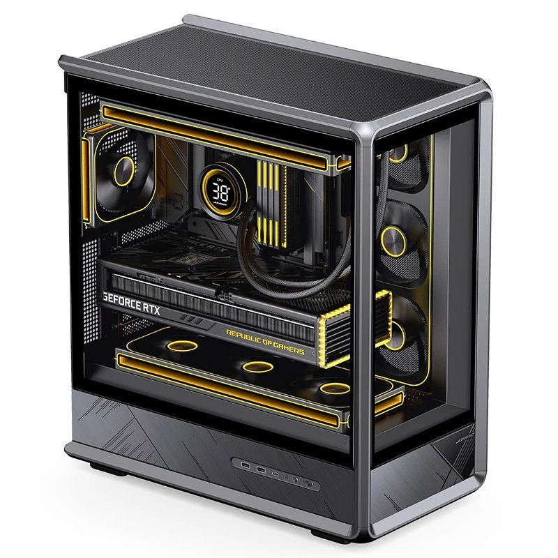 Jonsbo D401 Pc-Gehäuse, Midi Tower, Atx, Tempered Glass - Schwarz